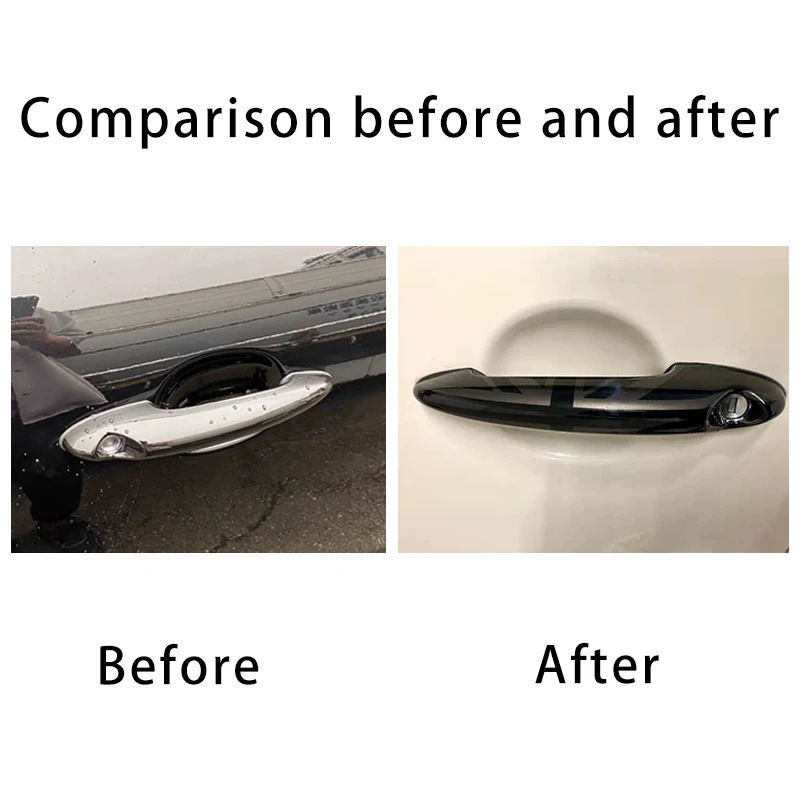 

For BMW MINI Cooper S JCW R55 Clubman 2007-2014 The Black Flag Door Handle Covers Car-Styling Accessories