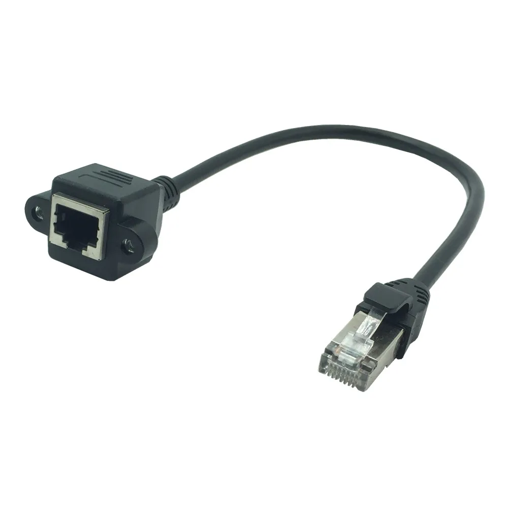 Męski do żeńskiego RJ45 Ethernet sieć internetowa kabel przedłużający LAN RJ45 do laptopa PC ADSL Router modemu kabel ekranowany RJ45