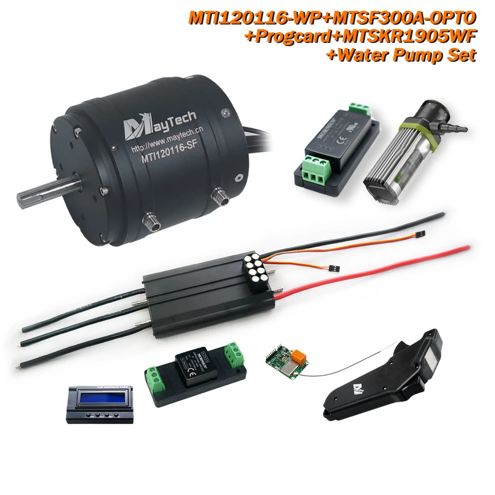 Maytech Esurf Jetsurf Kit with Waterproof / Watercooled 120116 Motor Watercooled 300A ESC with Progcard UBEC MTSKR1905WF Remote