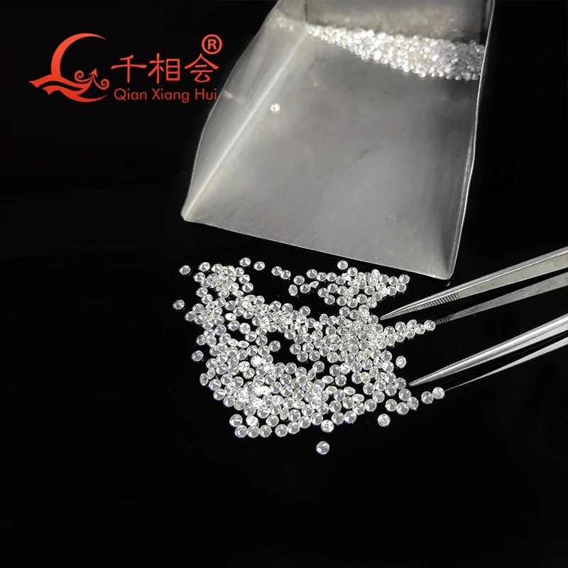 D white color vvs 0.9mm to 2.9mm small melee size  moissanite round shape loose stone for jewelry making