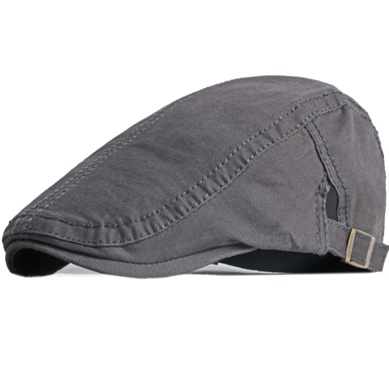 HT3670 Men Women Berets 100% Cotton Flat Cap Male Female Spring Summer Artist Painter Beret Hat Adjustable Beret Cap