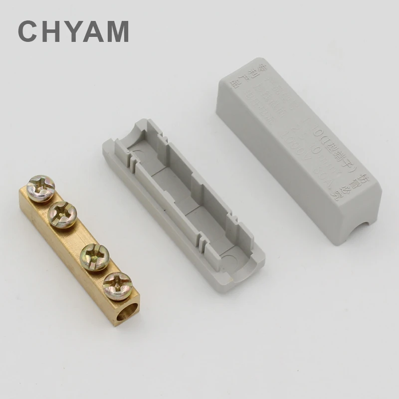 10mm2 1000V 80A Square Terminal With Screws Connection Copper Conductor High Power Cable Connector