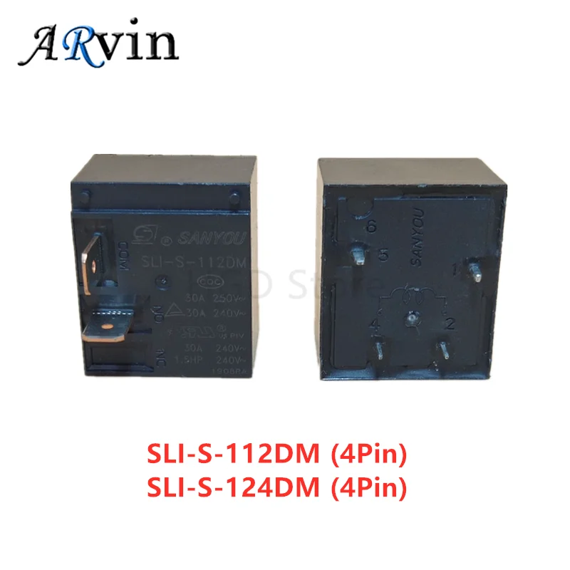 Power Relay 100%Original New SANYOU SLI-S-112DM 12VDC SLI-S-124DM 24VDC 30A 4PINS