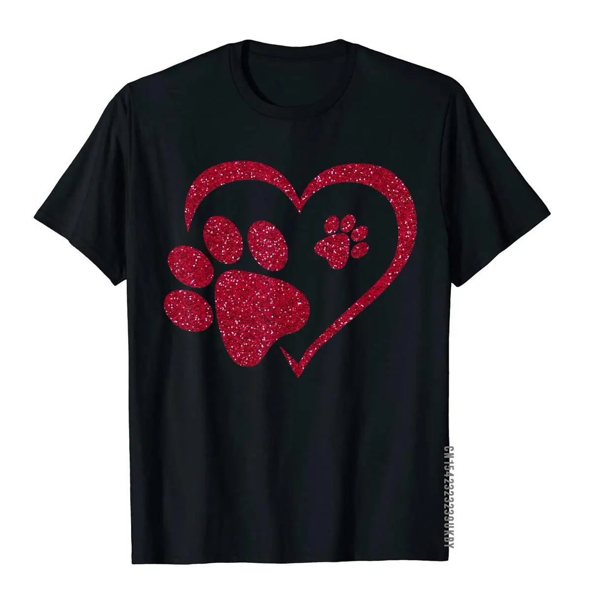 Camiseta de algodón con estampado de pata para niño, camisa divertida con estampado de corazón, perro, gato, amante, niña, Día de San Valentín