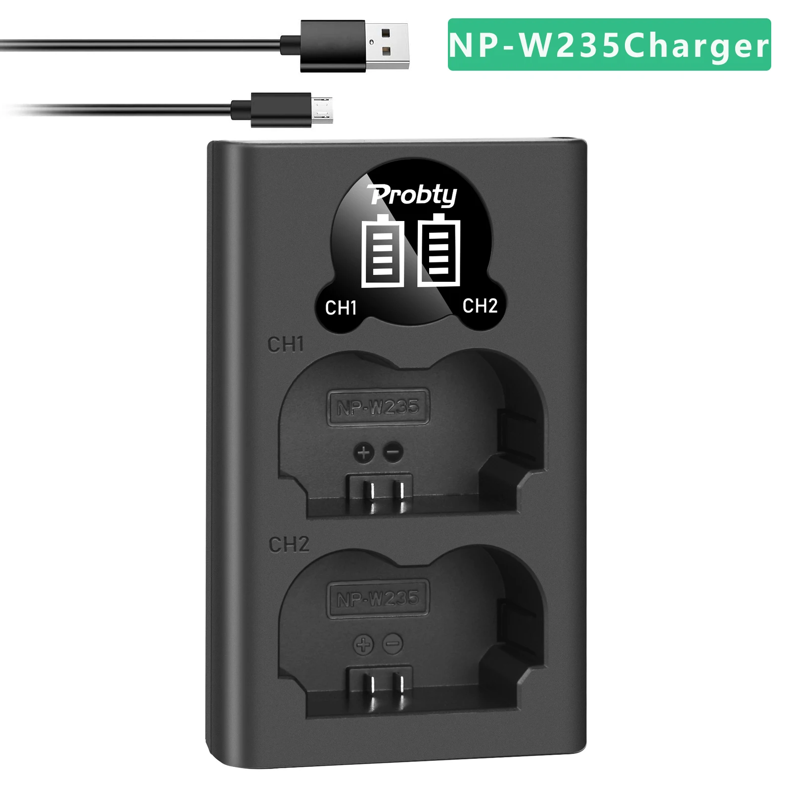 LP-E6 LP-E8 LP-E12 LPE6 NP-FW50 NP-F550 NP-W235 NP-BX1 EN-EL14 EL14 EN-EL15 EN-EL23 LED Camera Battery Dual Charger image 3