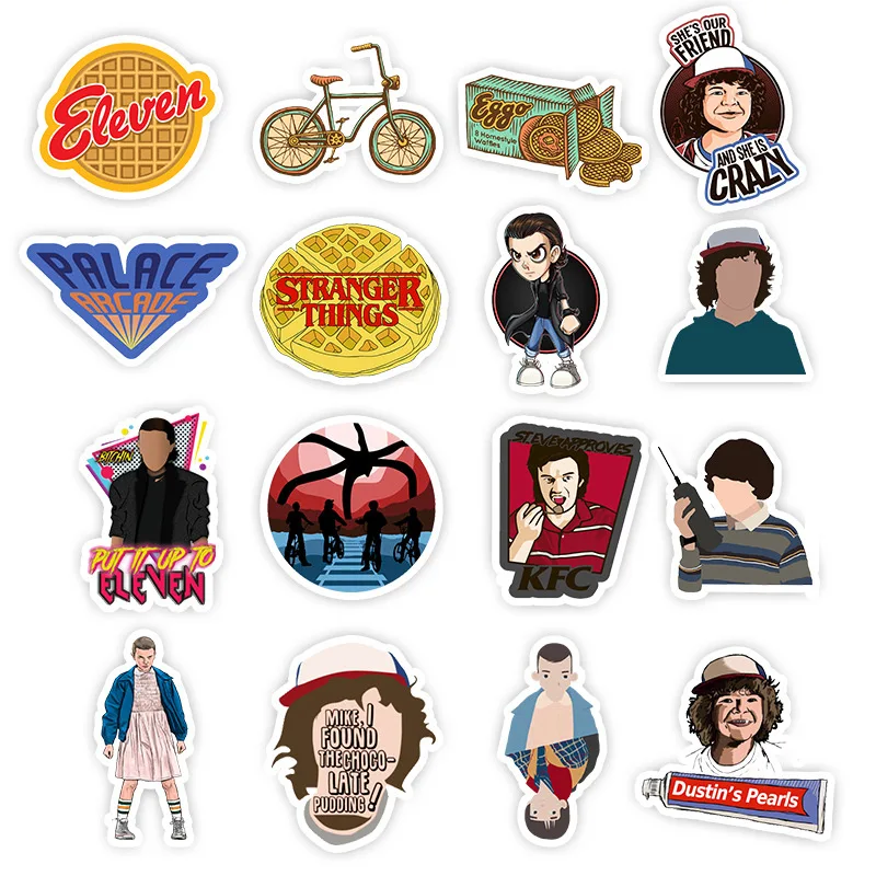 50Pcs Strange Things Stickers Refrigerator Sticker For Skateboard Laptop Luggage Bicycle Notebook Kids Toy Decal Stickers