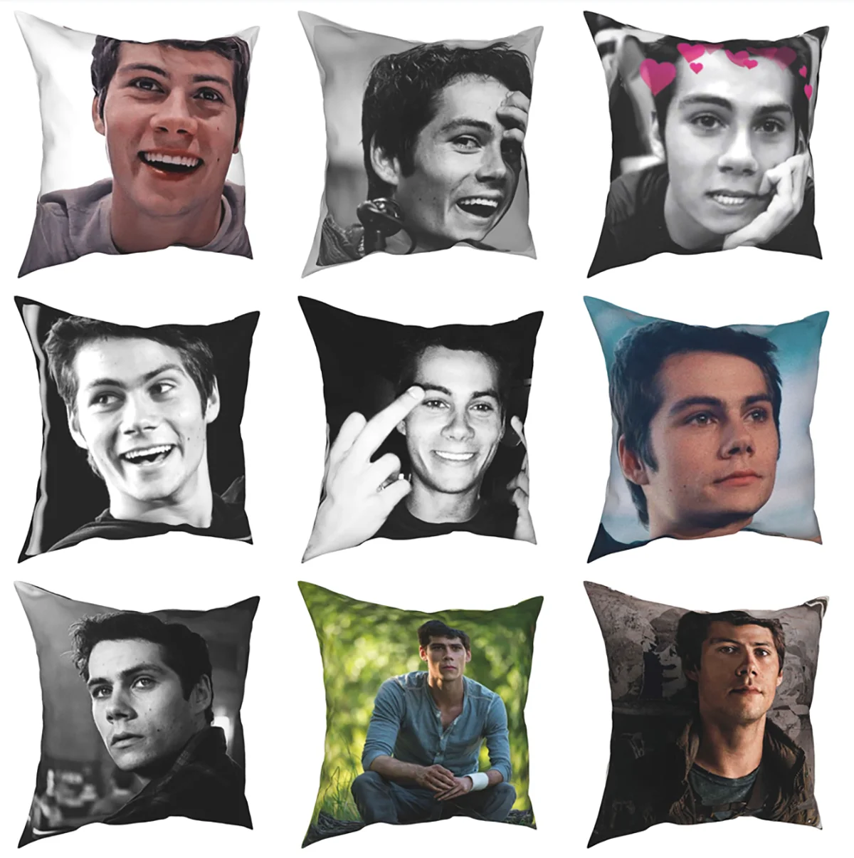 Smiling Dylan O\'Brien Pillowcase Cushion Cover Gift Teen Wolf Maze Runner Thomas Throw Pillow Case Cover Home 40*40cm