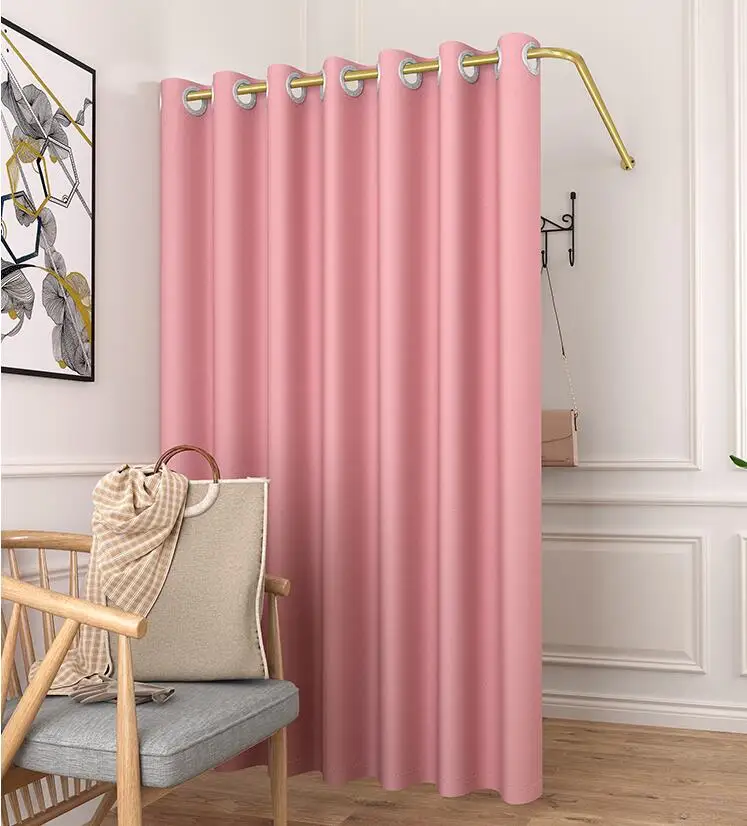 L type fitting room iron wall corner clothing store fitting room shelf changing room curtain