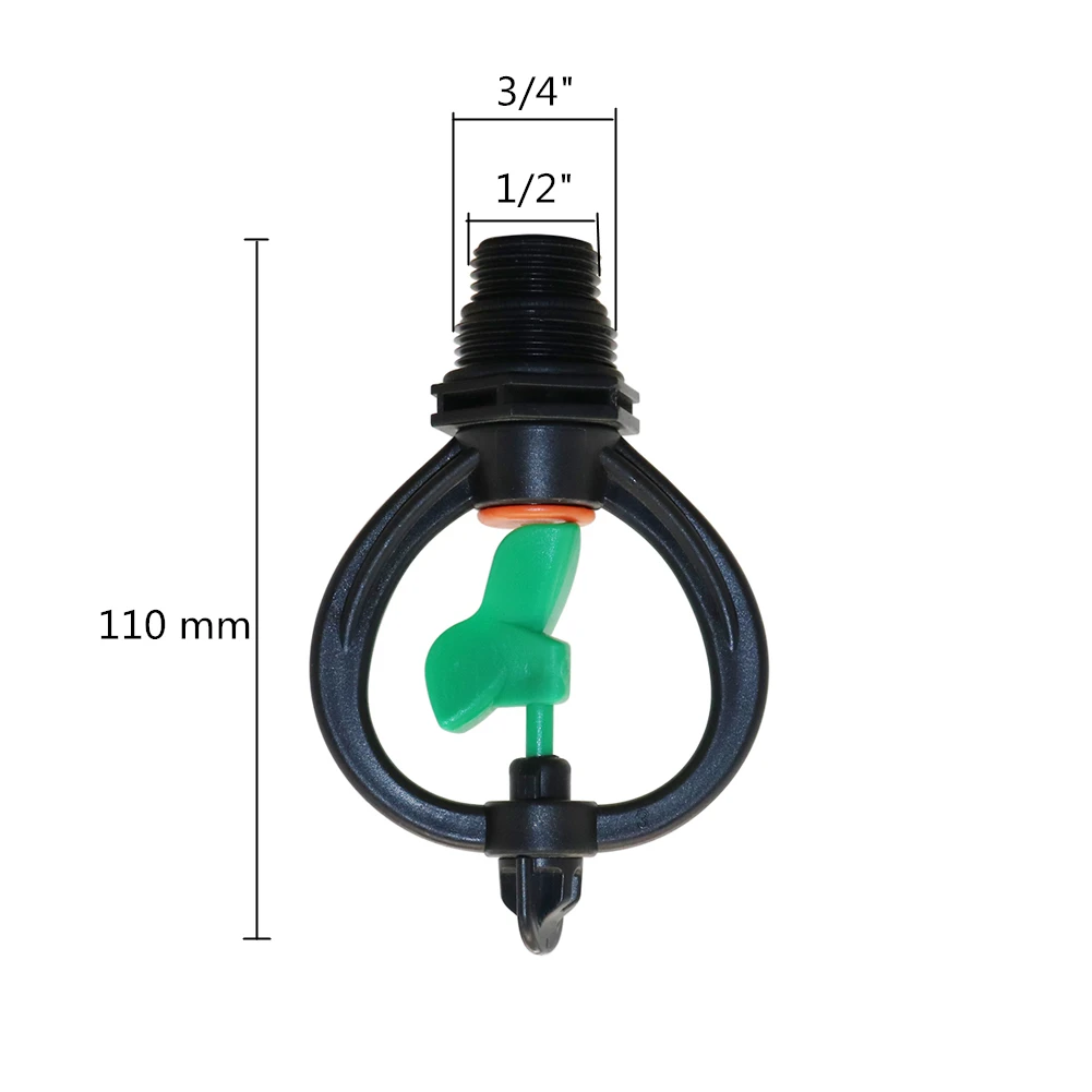 1/2 Cal do 3/4 Cal gwint zewnętrzny 360 stopni motyl obrotowe zraszacze ogrodowe trawnik rolnictwo nawadnianie dysze