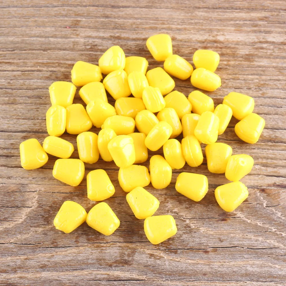 100PCS 0.4g Corn Smell Carp Fishing Lure Silicone Soft Plastic Bait Tackle Floating Lures Accessories Fish Artificial Set Pond