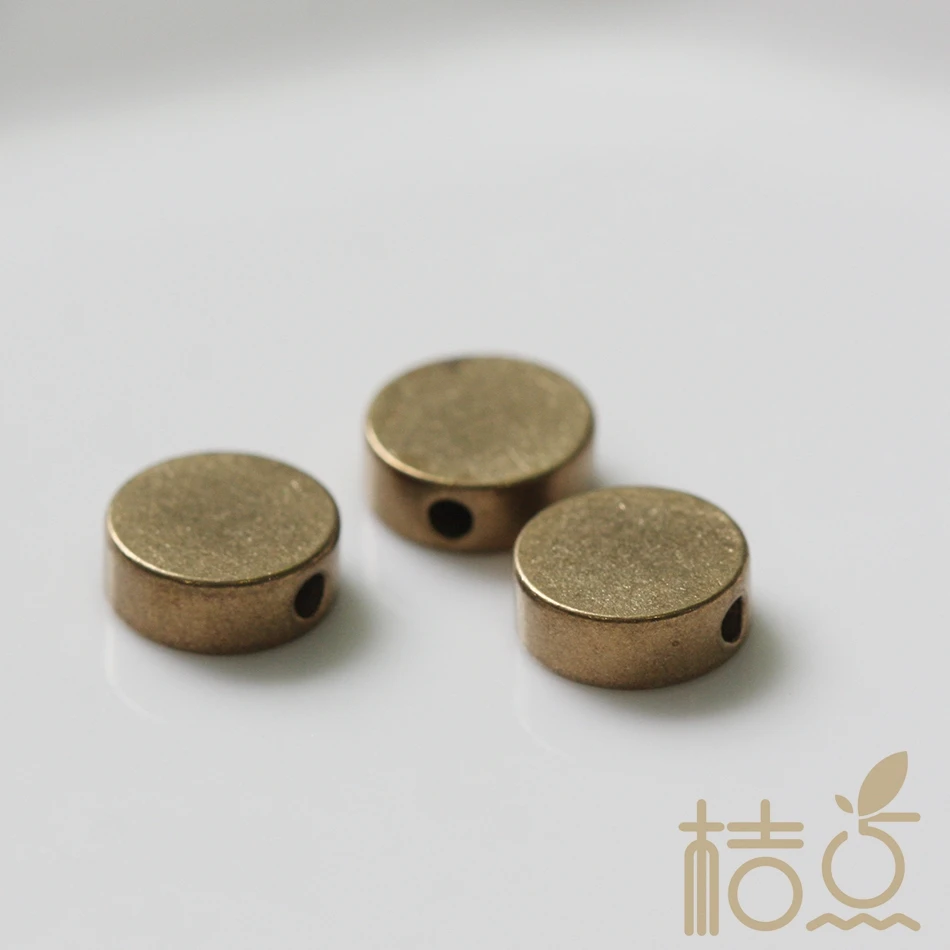 10 Pieces Raw Brass Spacers - Round 8mm (4214C)