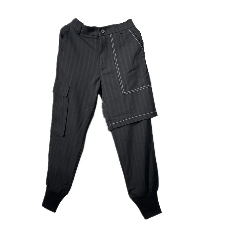 Owen Seak – pantalon crayon décontracté pour hommes, vêtement gothique, survêtement de rue, ample, longueur mollet, noir, automne et printemps