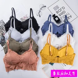 3D Sexy girl lace Lingerie Seamless Sport Bra U Type Backless Strapless Top Bra Push Up Bralette Brassiere Women Underwear