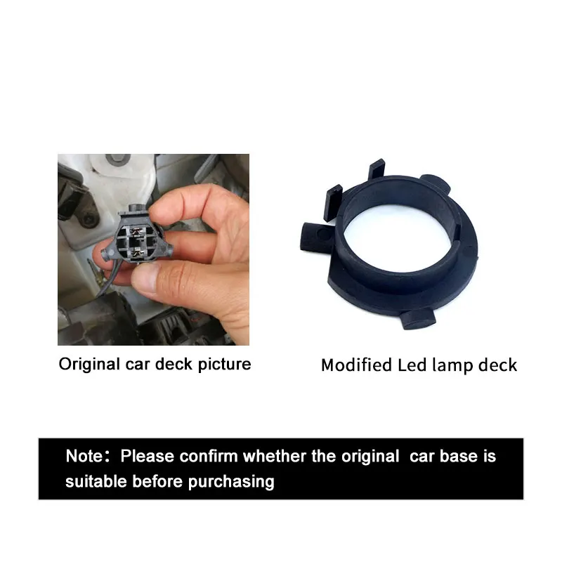 2pcs LED H7 Bulb Holder Adapter for Hyundai Veloster i30 H7 LED headlight headlamp H7 base adapter for KIA K4 K5 Sorento CEED