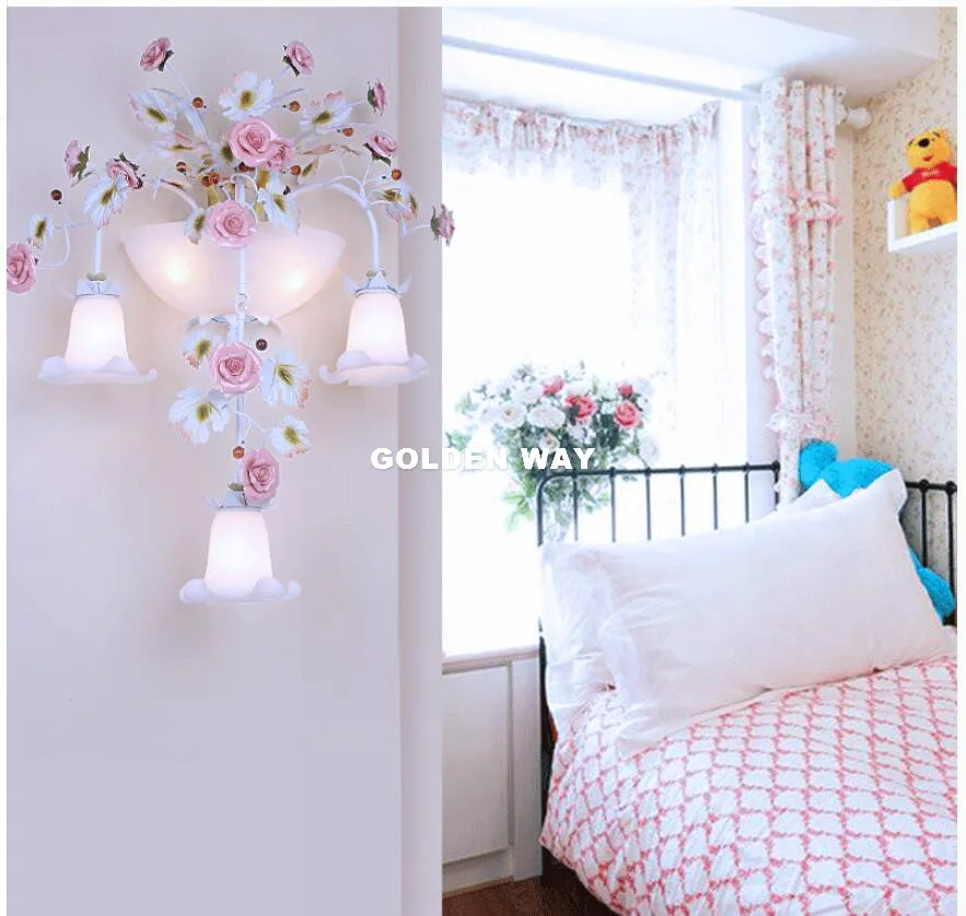 

Country Side Floral Flower Rose Wall Lamps W57 H80cm Wall Lights for Living Room Home Indoor Lighting Wall Sconces Bedroom Lamp
