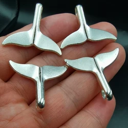 Antiquing 8PCS Alloy Mermaid Tail Fish Caudal Fins Charms For Neckalce Pendant Findings DIY Jewelry Making Accessories 29*33MM