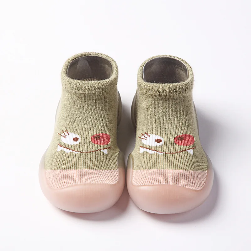 Children Anti-slip Shoes Newborn Baby Boy Girl Cotton Non-slip Floor Socks Rubber Sole Cartoon Indoor Infant Shoes