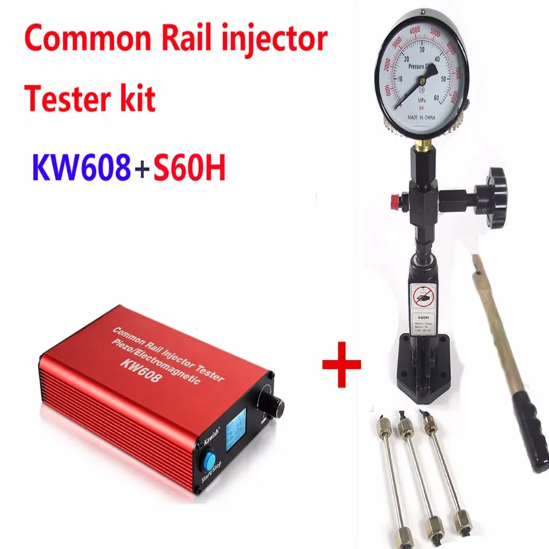 

Kawish! Common rail injector tester Kit KW608 diesel USB Injector tester and S60H Common Rail Injector Nozzle tester