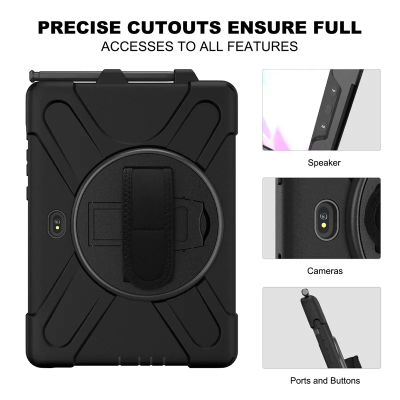 Dziecięce, odporne na wstrząsy etui na Tablet do Samsung Galaxy Tab Active Pro 10.1 SM-T540 T545 wytrzymała obudowa ochronna na ramię — zdjęcie produktu 3