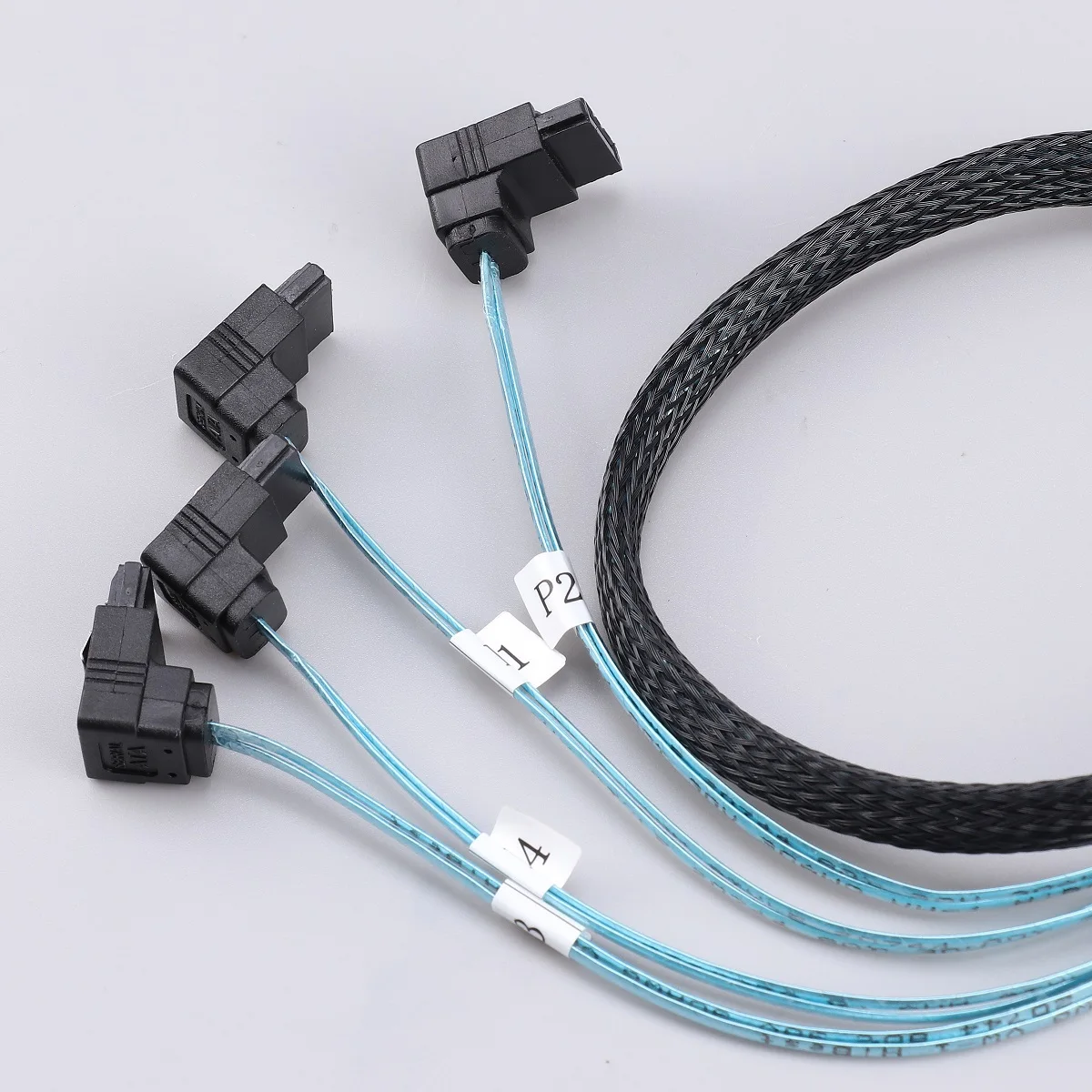 الكوع Mini SAS إلى SATA كابل محول SFF 8087 36P تحكم 6gb إلى 4xSATA موصل اندلاع إلى 4 SATA كابل بيانات القرص