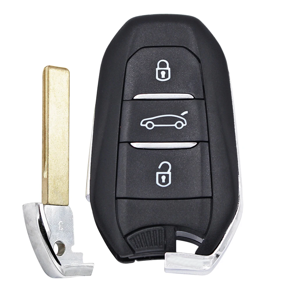 DS Smart Keyless Go Remote Key 3 Buttons 433MHz PCF7945 46 Chip dla Peugeot 308 508 dla Citroen C4 DS4 DS5 Klucz awaryjny HU83