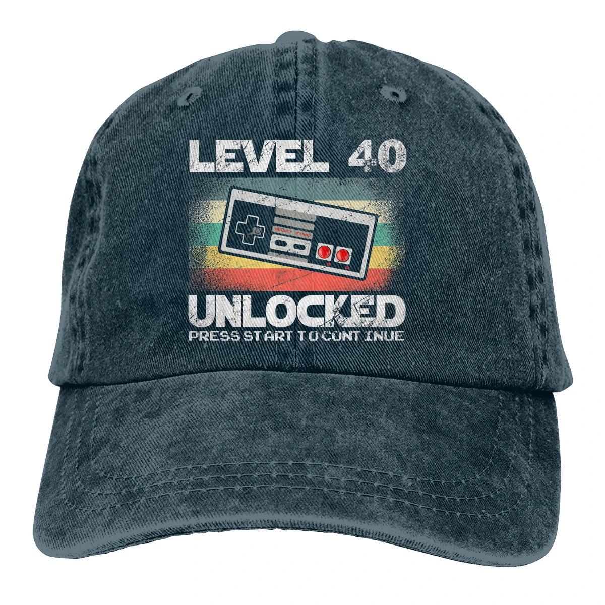 40 Year Old Fourty Birthday Gift Level 40 Unlocked Gamer The Baseball Cap Peaked capt Sport Unisex Outdoor Custom Hats