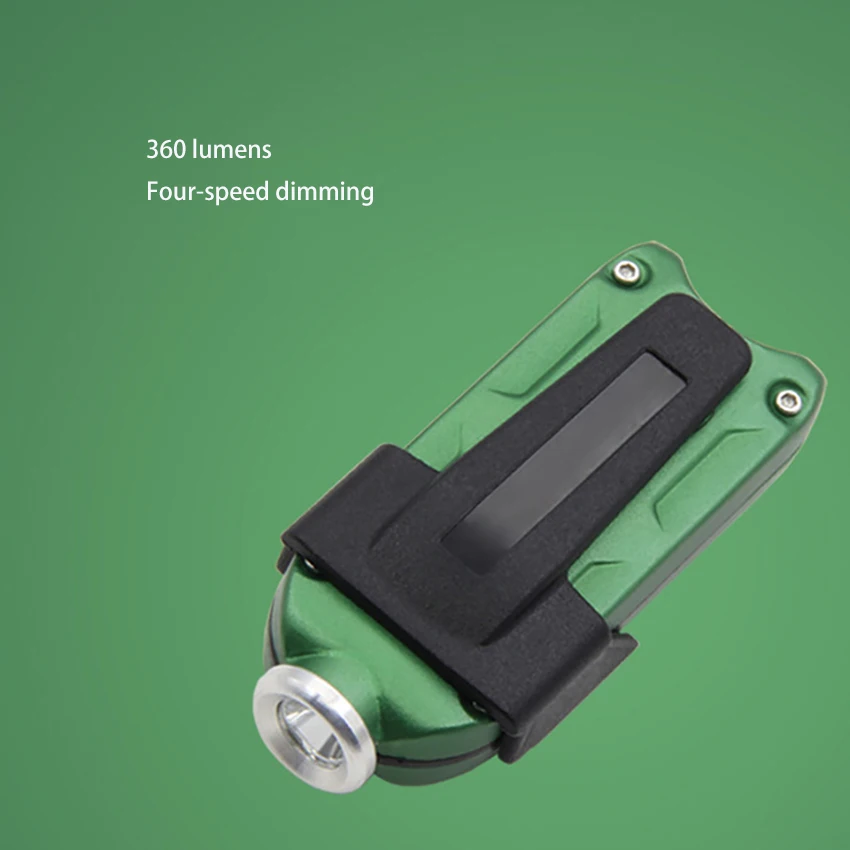 Mini Portable White LED Flashlight, USB Rechargeable Keychain, Backpack Light with Battery, Small Pocket, Dual Switch