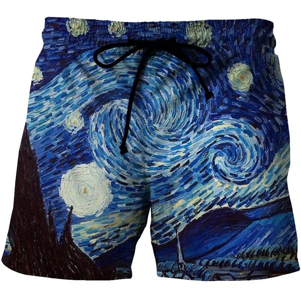 Summer Men's Beach Shorts Printing Loose Surf Board Shorts S-6XL Swim Trunks Oversized Swimsuit Men Short Pants Baggy Beachwear