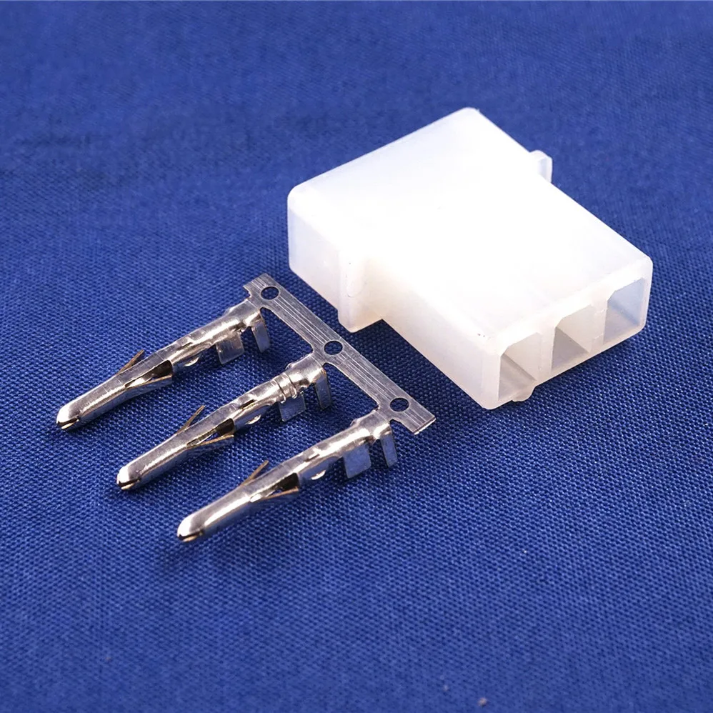 10 pcs 5.08 mm 3 pole Plug Housing male Contact Socket Pins IDE Power Connector Shell 0.20\