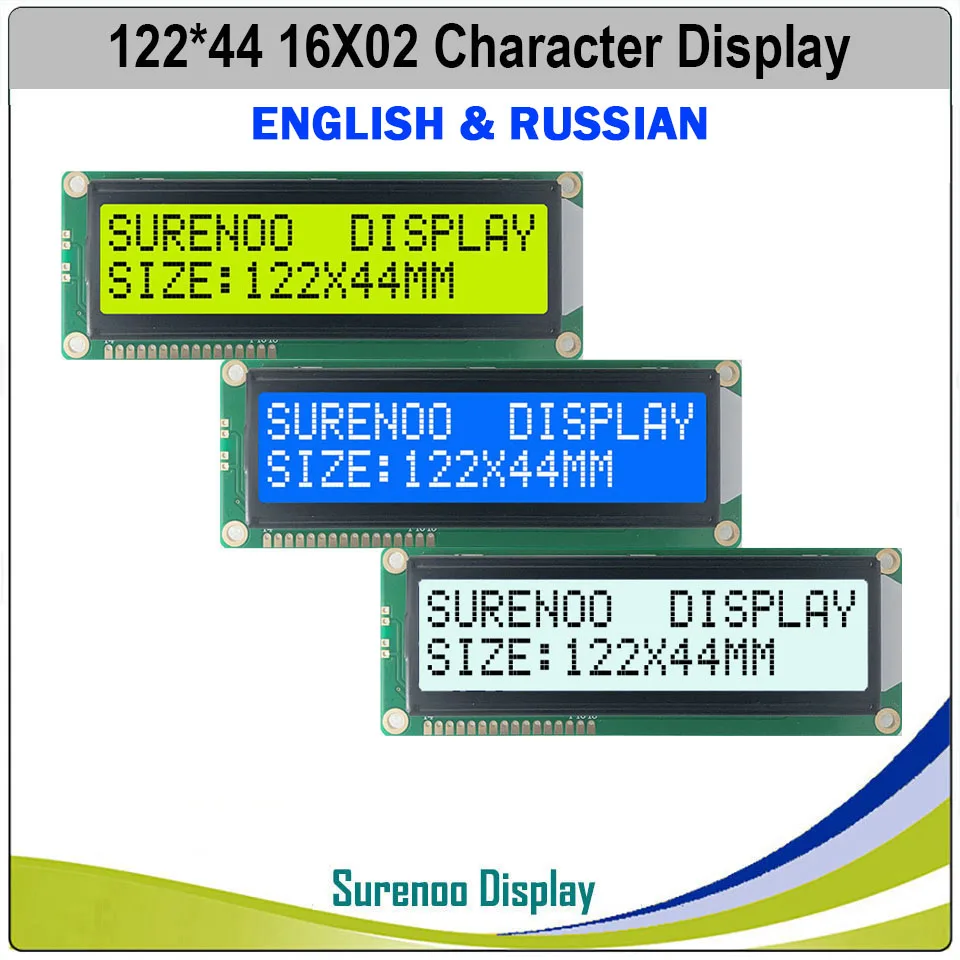 Larger 162 16X2 1602 Russian Japanese English Character LCD Module Display Screen LCM USB2LCD LCD2USB LCD Smartie AIDA64