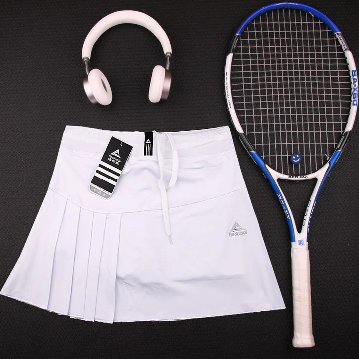 Woman Tennis Skorts , Girls Tennis Skirts with Safety shorts , Quick Dry Female Badminton Skirt Pocket , Women Sport Skirt Short