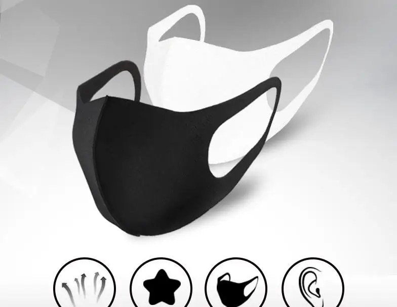 3pcs 12pcs/bag Japan Fashion 3D Breathable Black and White Mouth Mask Anti-Dust Haze Pm2.5 Flu Allergy Protection Face Masks