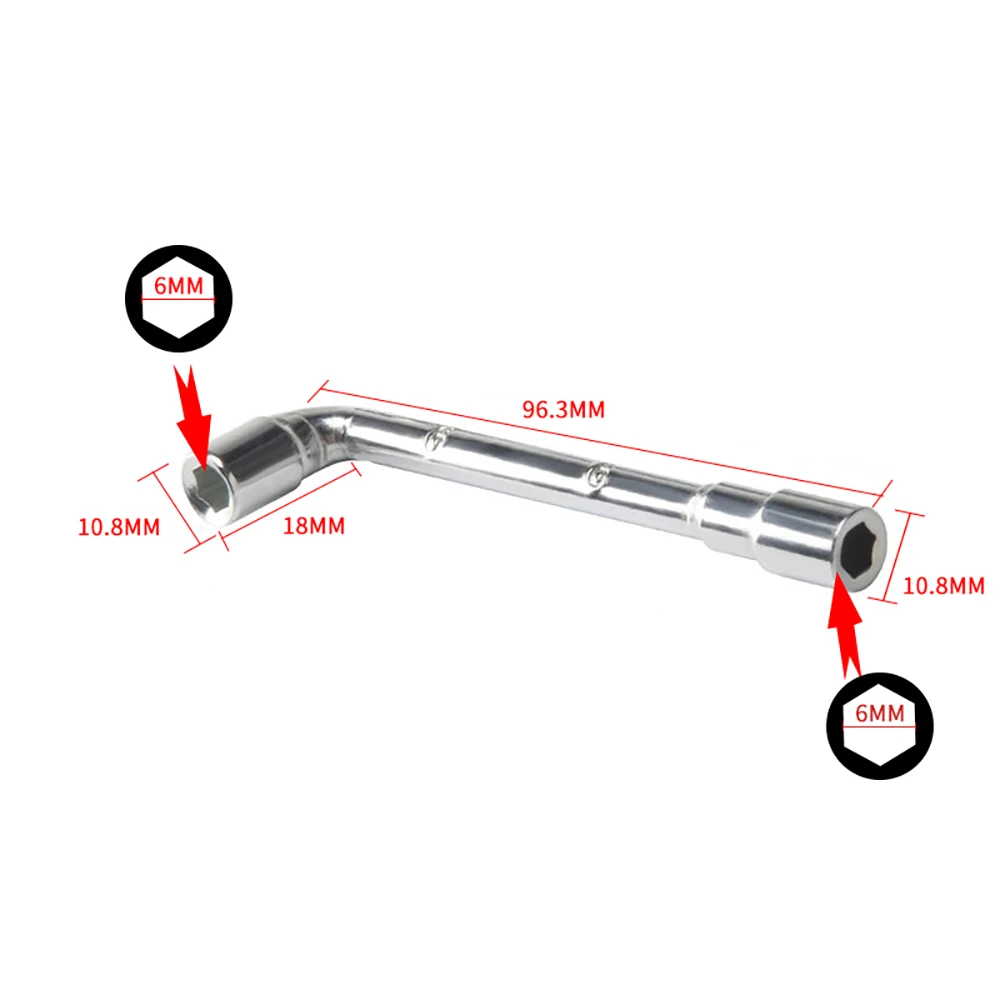 KINGROON Pipe Socket Wrench L-shaped 6mm 7mm Double-Head Repair Tools For E3D V6 MK8 Nozzles Disassembly and Fixation