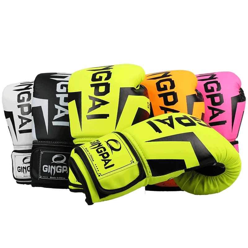 6oz 10oz 12oz Mężczyźni Kobiety Rękawice bokserskie oddychające fitness Rękawice do worka treningowego Rękawice do kick boxingu MMA Rękawice do kopania Muay Thai Protecto — zdjęcie 5