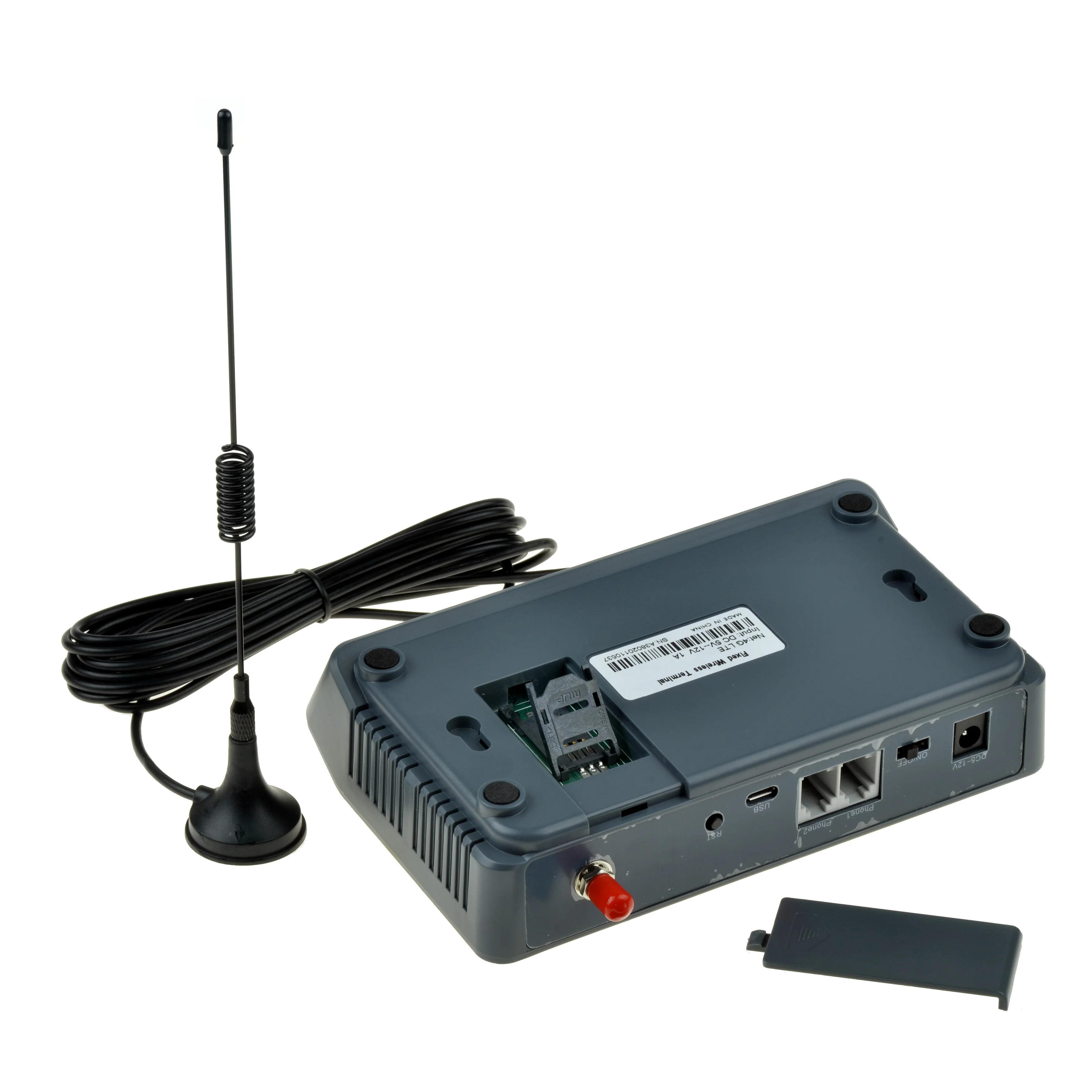 4G LTE 3G WCDMA GSM Fixed Wireless Terminal with LCD LED 2 RJ11 Backup Battery for Alarm System PBX Elevator support Caller ID