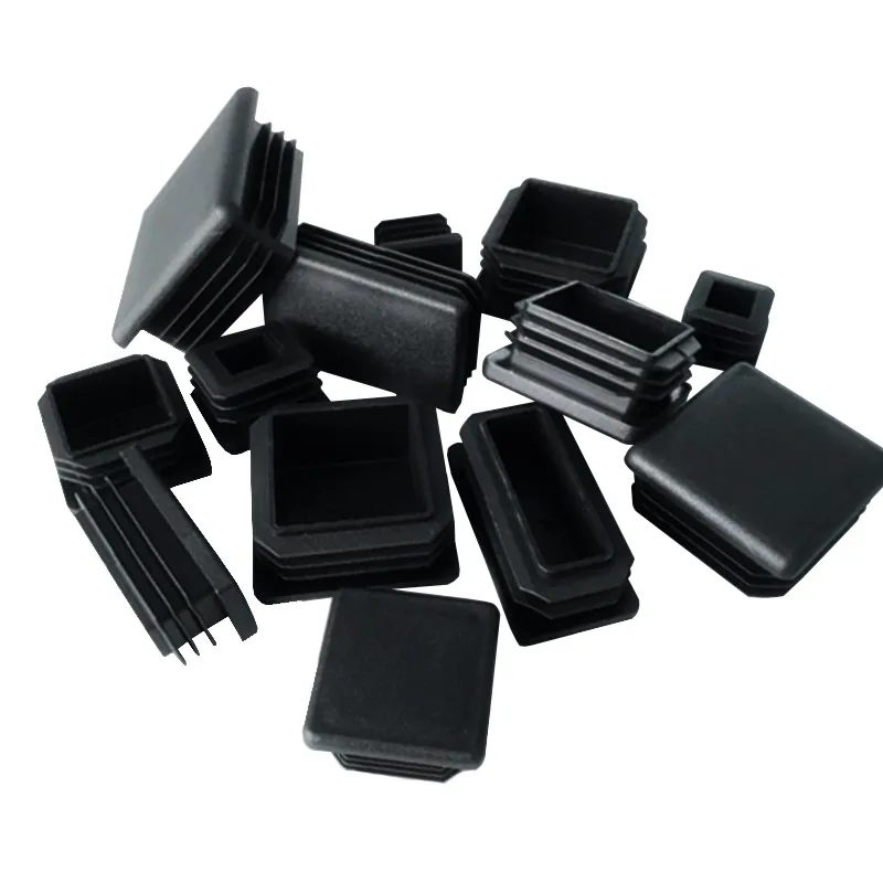 Black Plastic Steel square pipe plug Furniture Pad Plastic square Leg plug Anti Slip Feet Protectortube cap plug cap