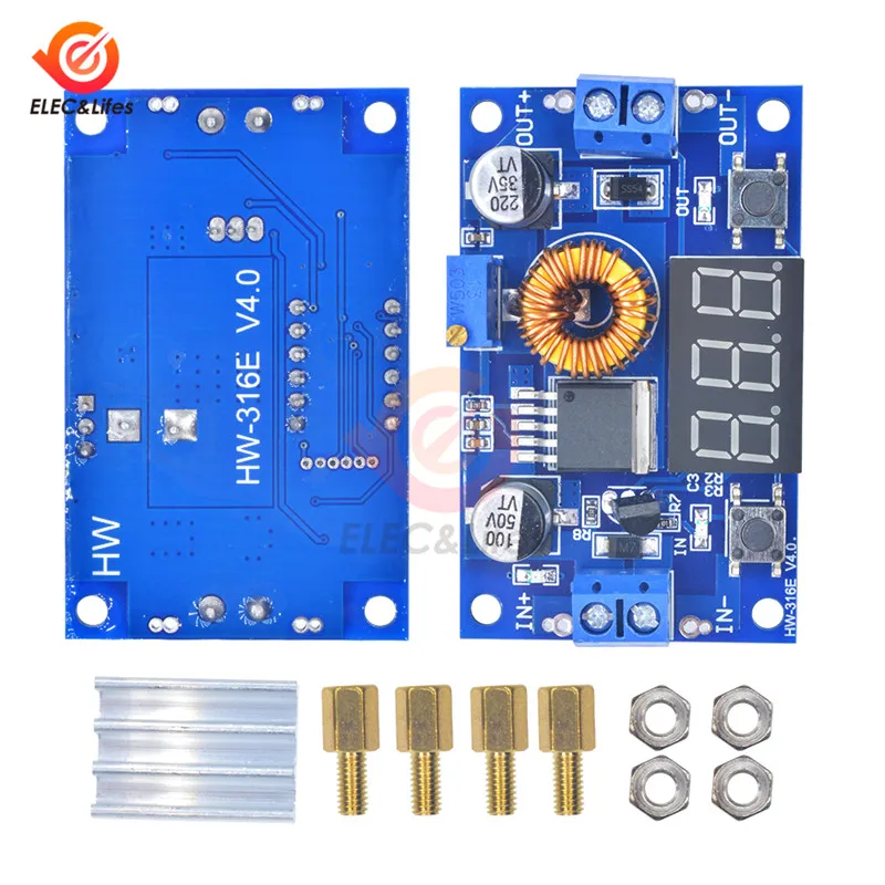 XL4015 DC DC Adjustable Step Down Module Voltage Regulator 75W 5A LED Power Supply Module 4.0-38V to 1.25V-36V Buck Module