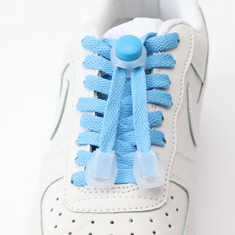 Klassische Schnürsenkel mit Schnallenverschluss, flache Schnürsenkel ohne Binden für Sneaker, Kinder und Erwachsene, schnelle und bequeme Schnürsenkel für Schuhe, Zubehör – Detail 14