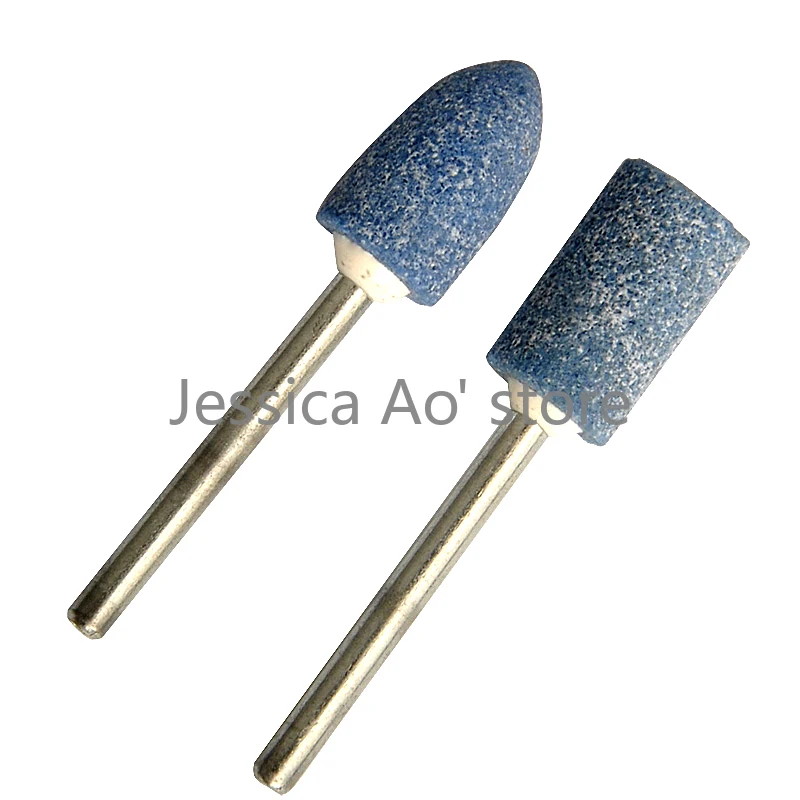 28pcs 3-12mm Cone/cylinder Shape Blue Stone Grinding Wheel Metal Polishing Electric Tools Sharpen Stone Weld Joint Grinding