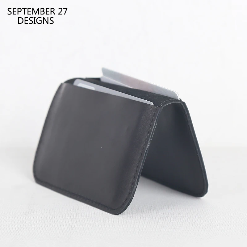 Mini Credit Card Bag Genuine Leather Luxury Handmade Slim Simple Wallet Casual Small Coin Purses Cowskin Unisex ID Bus Card Pack