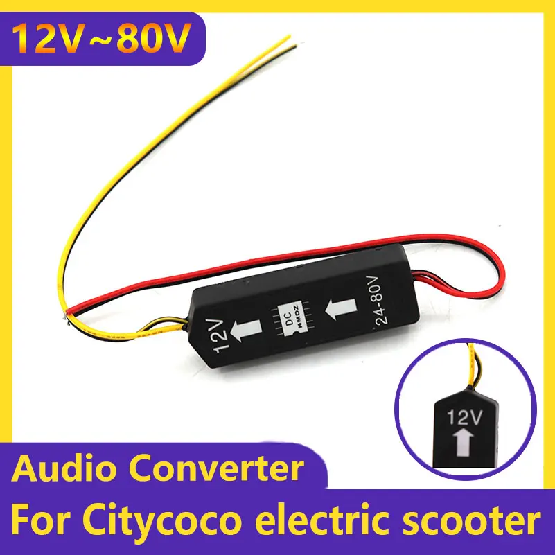 High Quality Audio Converter DC 12V~80V 24V for Citycoco Harley Modified Accessories Parts