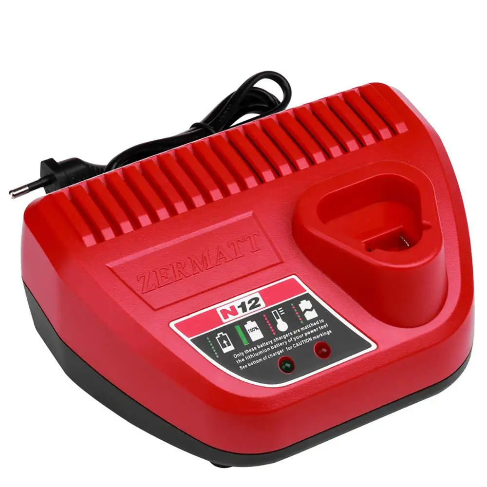 New For Milwaukee M12 10.8V 12V 3.0A Li-Ion Replacement Charger N12 48-59-2401 48-11-2402 Lithium-Ion Battery Charger