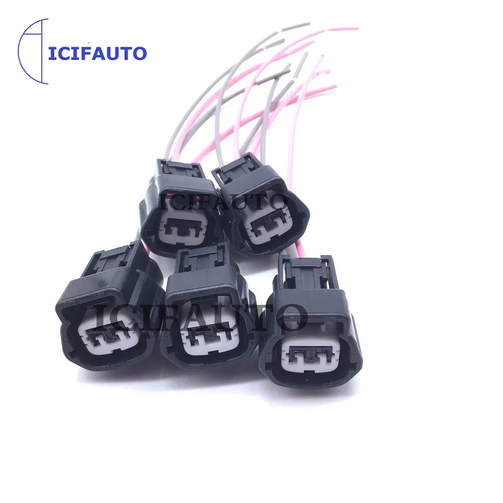 

2 Pins Solenoid valve Electrical Plug Pigtail Connector wiring Harness Car horn For Hyundai with cable