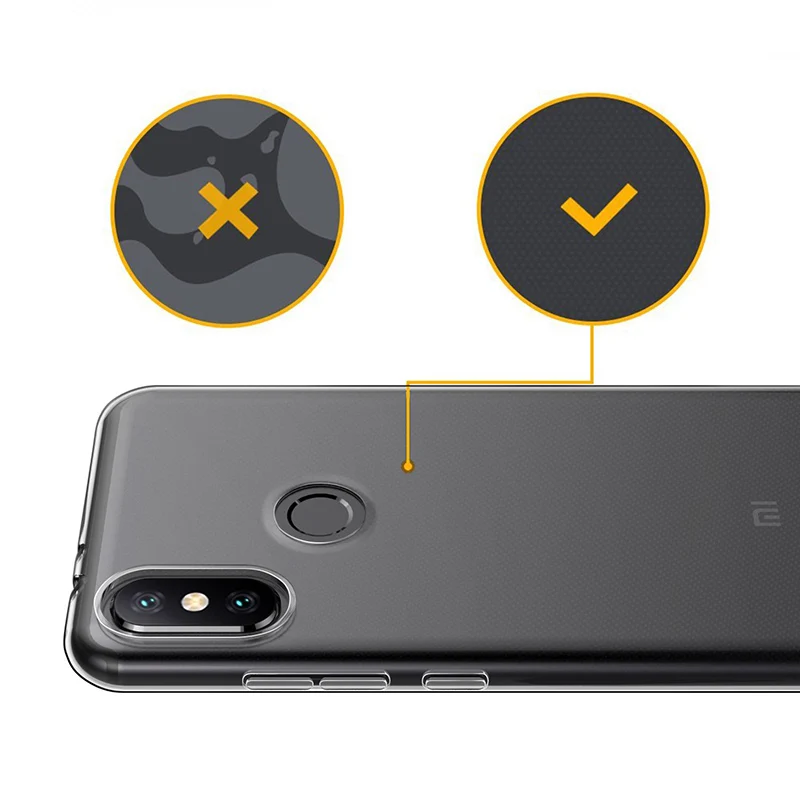 Clear Silicone Phone Case for Xiaomi Mi A2/A2 Lite TPU Transparent Soft Mobile Back Cover Redmi A2Lite MiA2 MiA2Lite RedmiA2 Bag