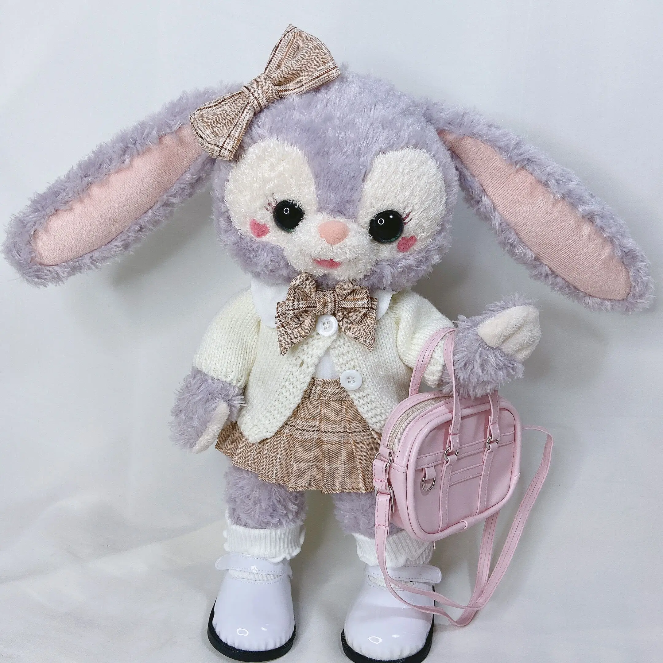 

Stella Lou plush doll Duffy and friends Uniform Pleated Skirts JK dress socksPrincess shoes fashionbag butterfly knot