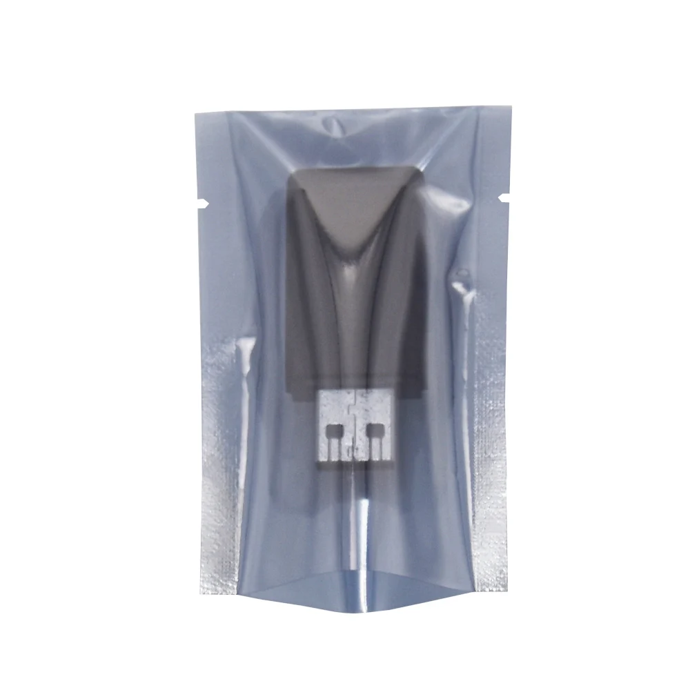 Open Top Gray Transparent Electronic Accessories Shielding Anti Static Package Bags Computer Accessory Packaging Antistatic Bag