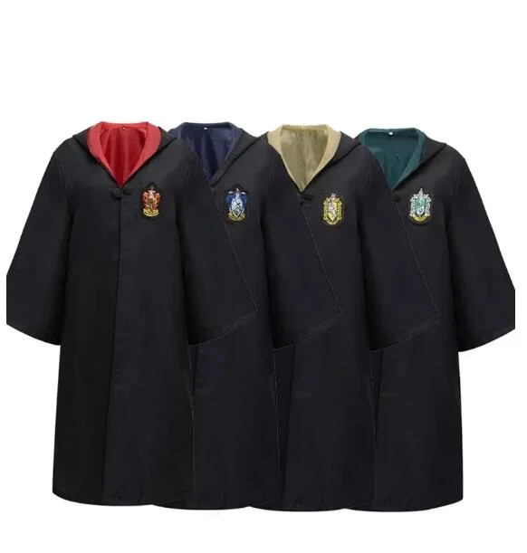 Magic Robe Cape Cosplay Potter Costume Hermione Suit Tie Scarf Wand Glasses Godric Gift Potter Cosplay Halloween Party Clothes