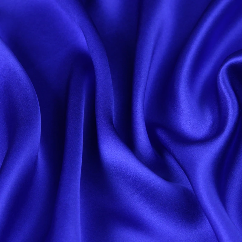 19 MM Silk Satin Fabrics For Sewing Per 0.5 Meters Lycra Stretch Cloth Nature Mulberry Quilting For Patchwork DIY Grown 55\