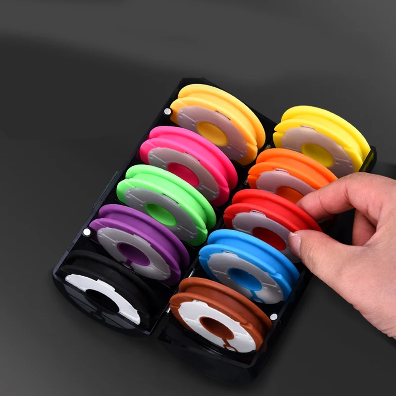 Large Capacity Multi Layers Portable Storage Compartment Silicone Reel , Fishing Line Box Case, Rotatable Winder Coils