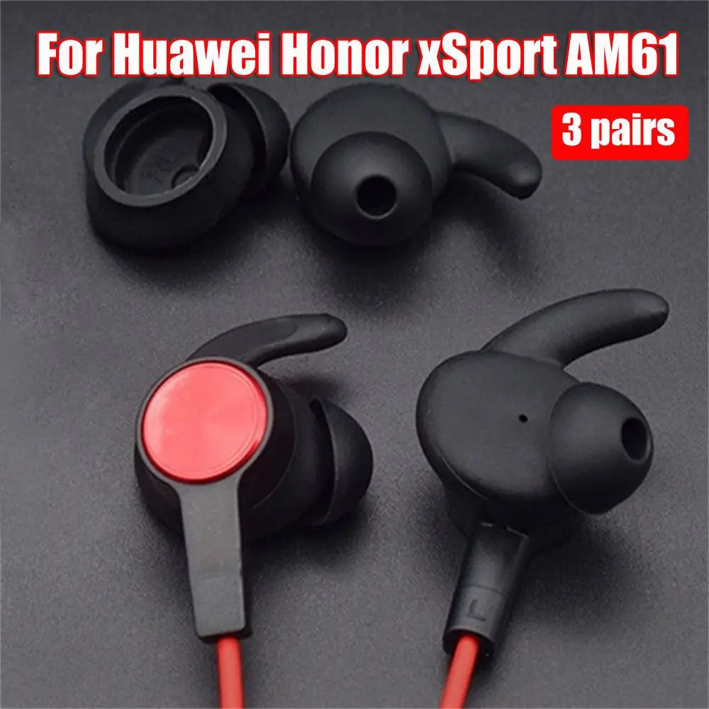 3 pasang Earpiece baru In-Ear Eartips Earphone penutup earbud silikon Tips untuk Huawei Honor xSport AM61